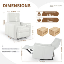 Marks PU Leather Power Recliner , Gray