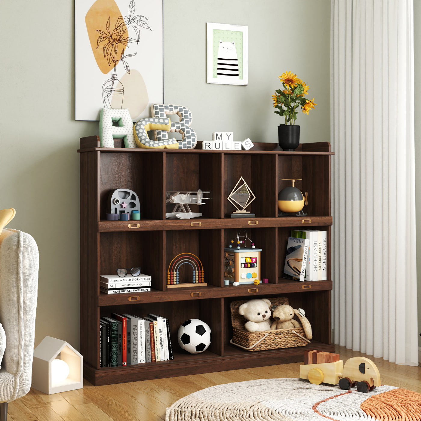 Anderson Wooden 10-shelf Bookcase,Walnut