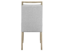 Eliza Full Back Upholstered Side Chairs with Solid Wood Legs, Light Gray (Set of 2)