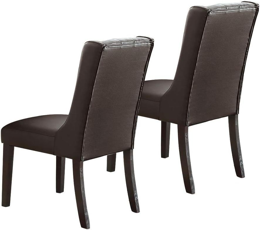 Tandy Modern Tufted Dining Side Chairs (Set of 2) Espresso