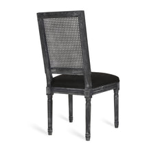 Cavan French Country Rattan Back Side Chairs (Set of 2) Black