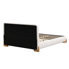 Salem Modern Boucle Upholstered Queen Platform Bed, White