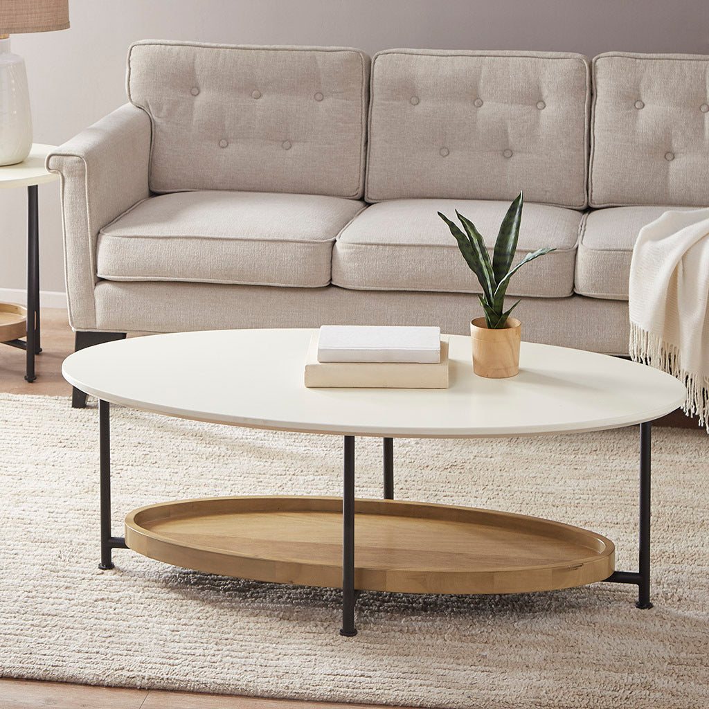 Park Beaumont Mid-Century Modern Oval Coffee Table
