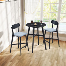 Gemma Mid-Century Modern Bar Stools (Set of 2) Black