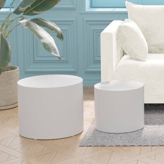 Uliana 2PC Coffee Table Set, White
