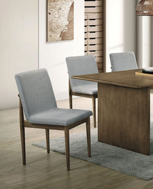 Ruby Mid-Century Modern Side Chairs (Set of 2) Brown & Gray