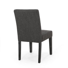 Bishop Transitional Upholstered Side Chairs (Set of 2) Charcoal
