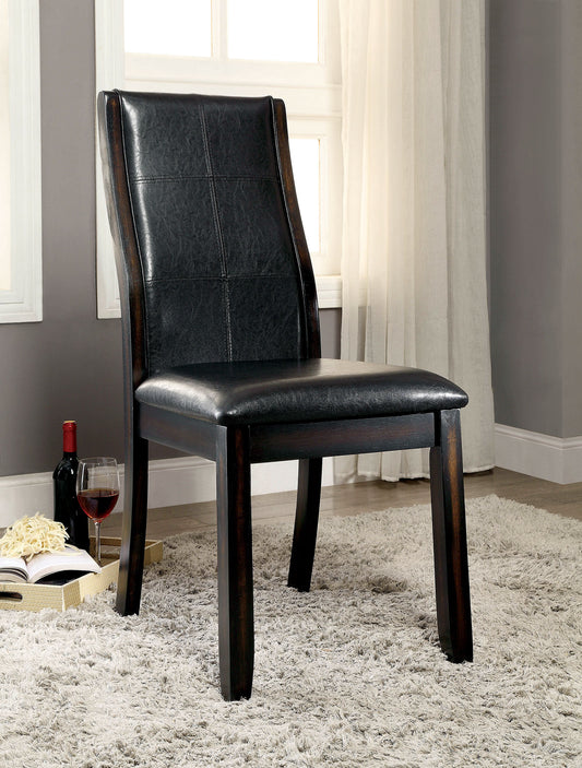 Mondo Contemporary Dining Side Chairs in Espresso (Set of 2)