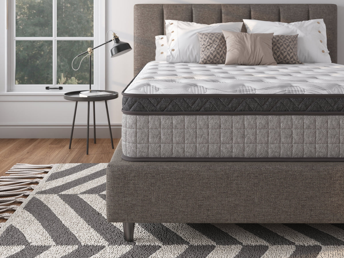 Ashlyn 12" Diamond Innerspring Hybrid and Cooling Gel Memory Foam Mattress, Twin