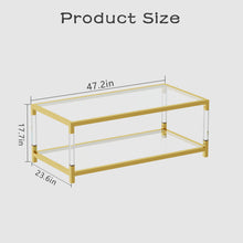 Mira Modern Minimalist Gold & Acrylic Coffee Table