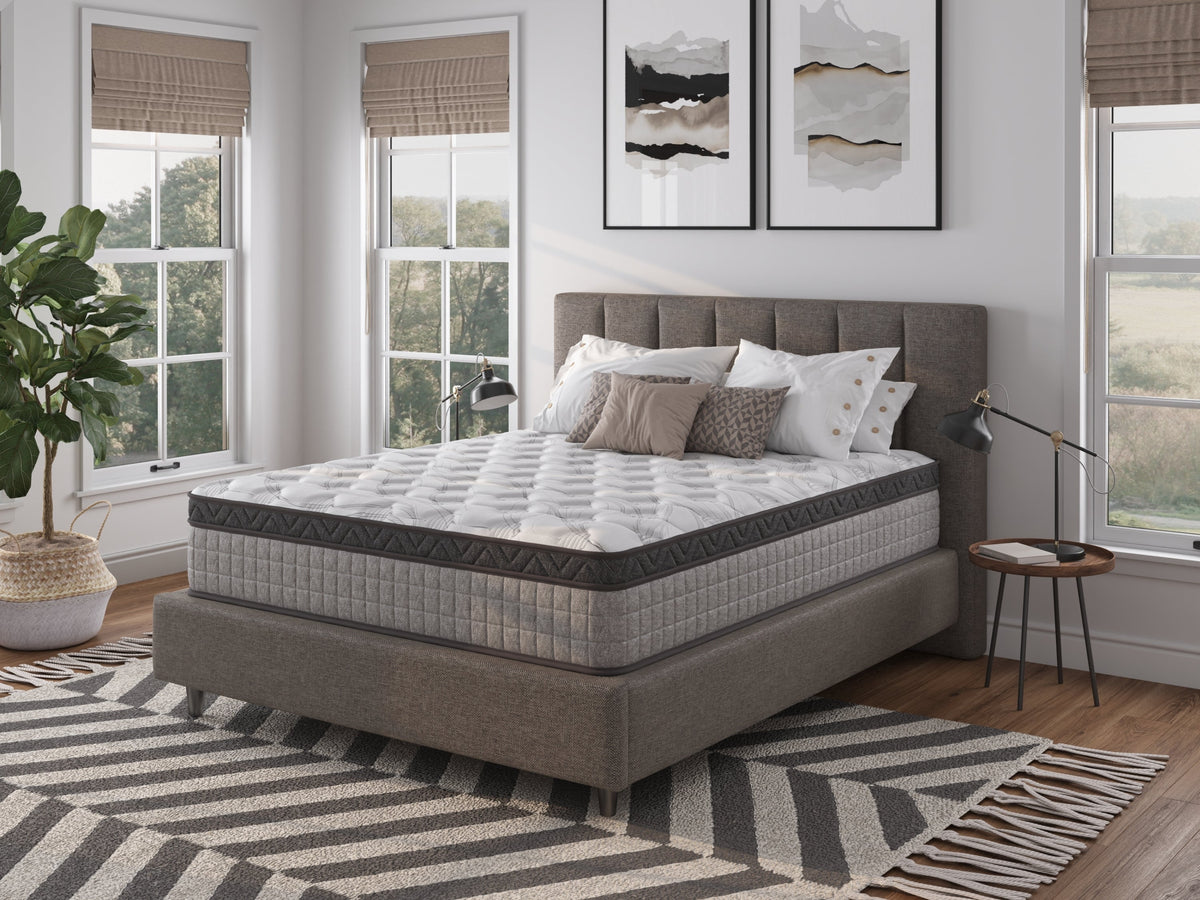 Ashlyn 12" Diamond Innerspring Hybrid and Cooling Gel Memory Foam Mattress, Twin