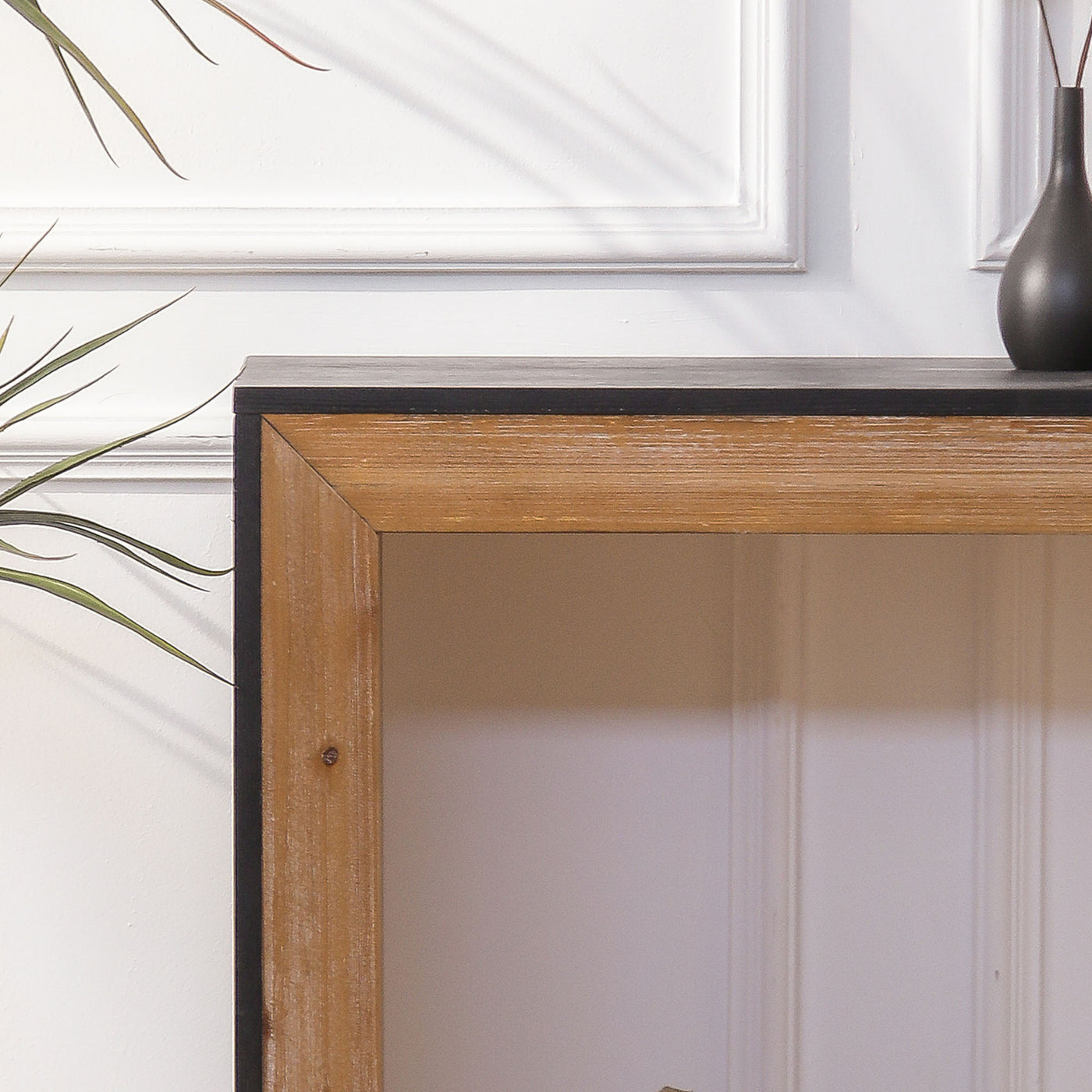 Cyrus Black / Natural Wooden Console Table