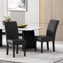 Faron Modern PU Leather Side Chairs (Set of 2) Black