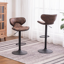 Masaccio Weathered Airlift Adjustable Bar Stools (Set of 2) Brown