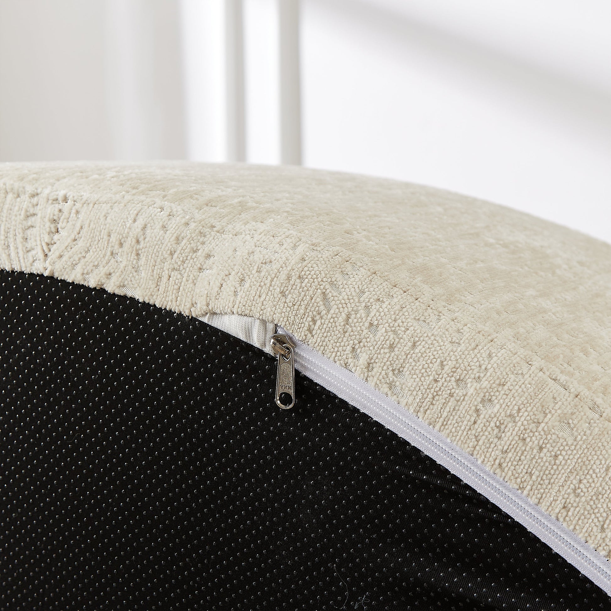 Fluffy Comfort: 55'' Chenille Beige Sponge Modern Sleeper Chair for Any Space