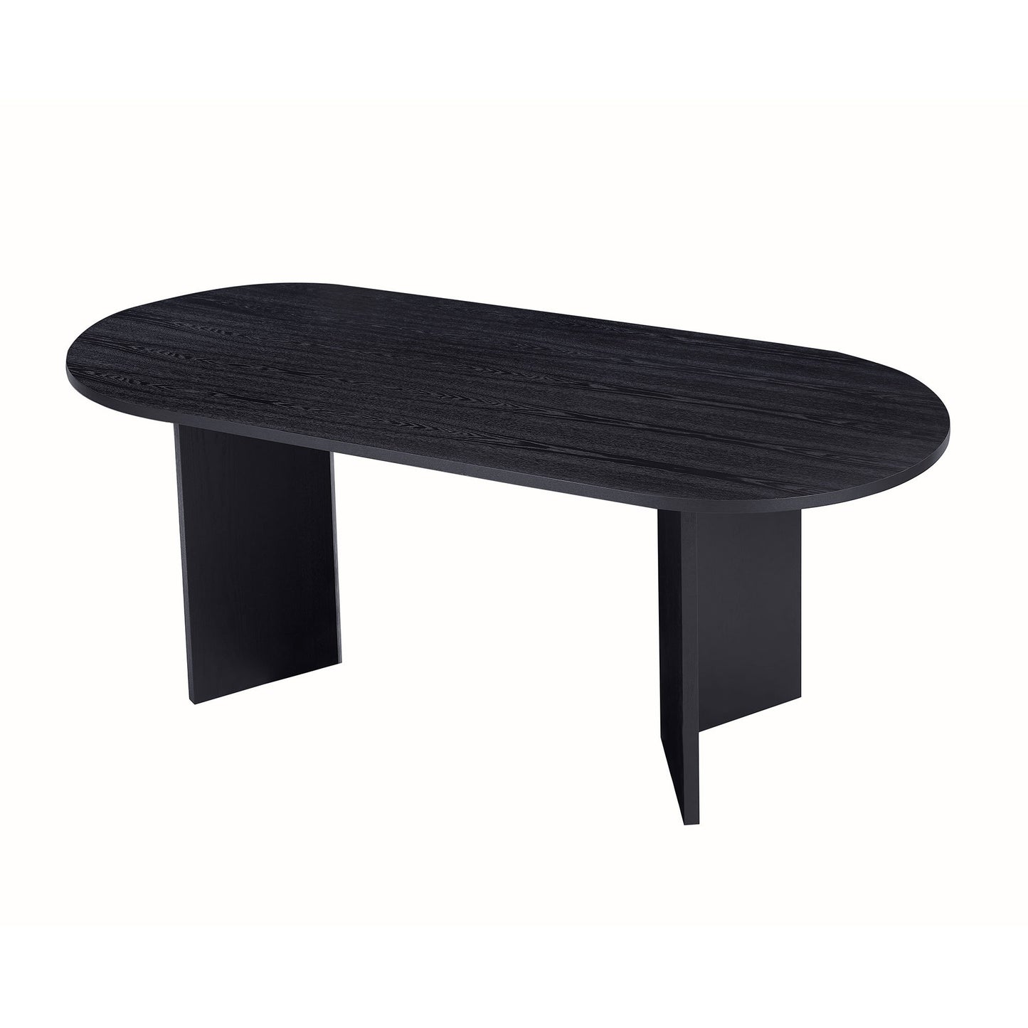 Hazel 78" Modern Dining Table, Black