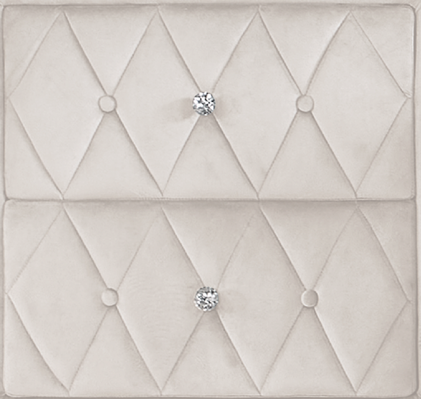 Lela Modern Velvet & Faux Marble Top Upholstered Nightstand, Ivory