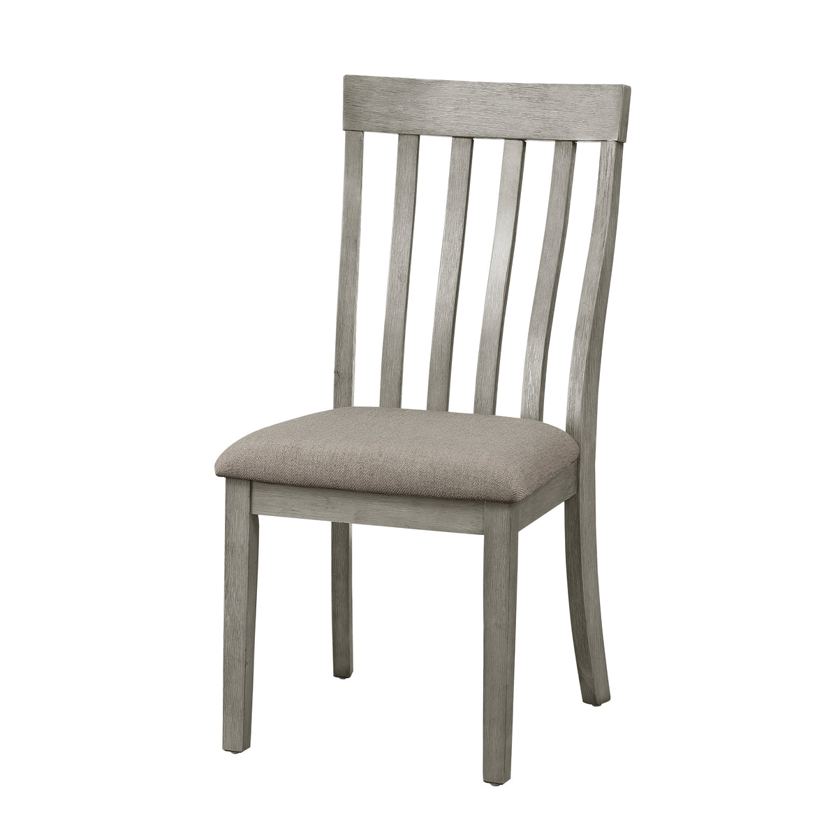 Adeline Vertical Slat Back Solid Wood Side Chairs (Set of 2) Gray