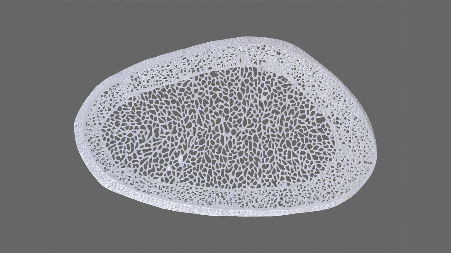 Azriel Oval Aluminum Mesh Coffee Table, White