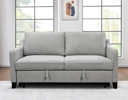 Stella 69" Modern Queen Sleeper Sofa - Light Gray Linen