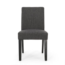 Bishop Transitional Upholstered Side Chairs (Set of 2) Charcoal