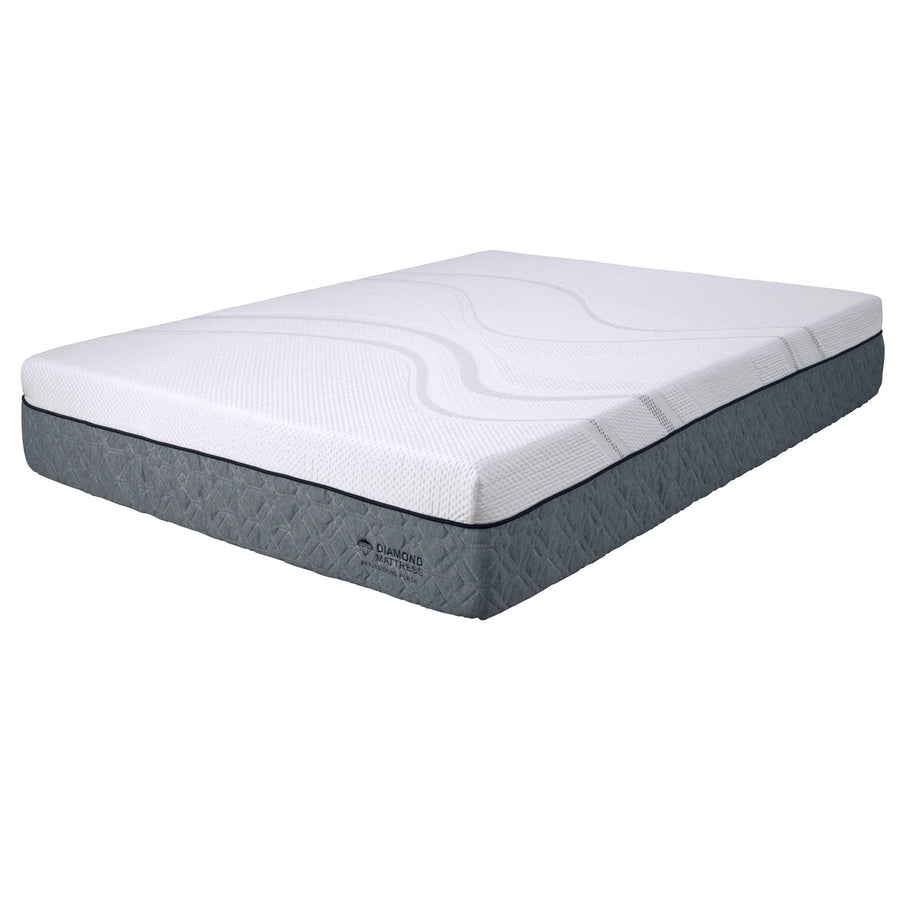 Diamond Capri Graphene Memory Foam, cool, conforming, responsive 12'Medium Feel (King), Greenguard Gold Certified, Made in the USA, White Label Ready