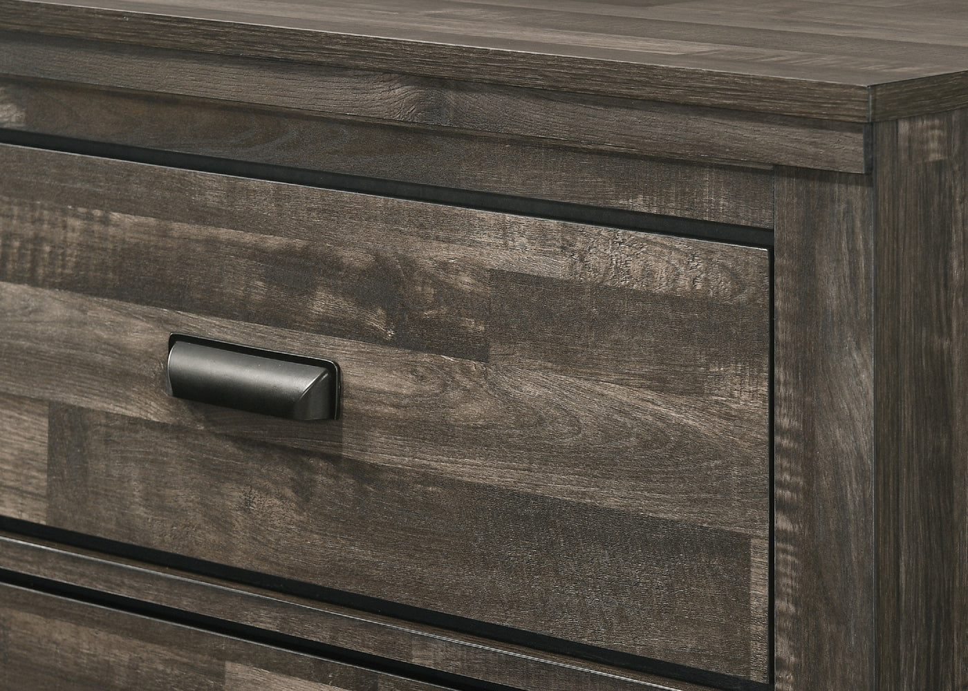 Mason Contemporary 2-Drawer Nightstand, Mixed Brown