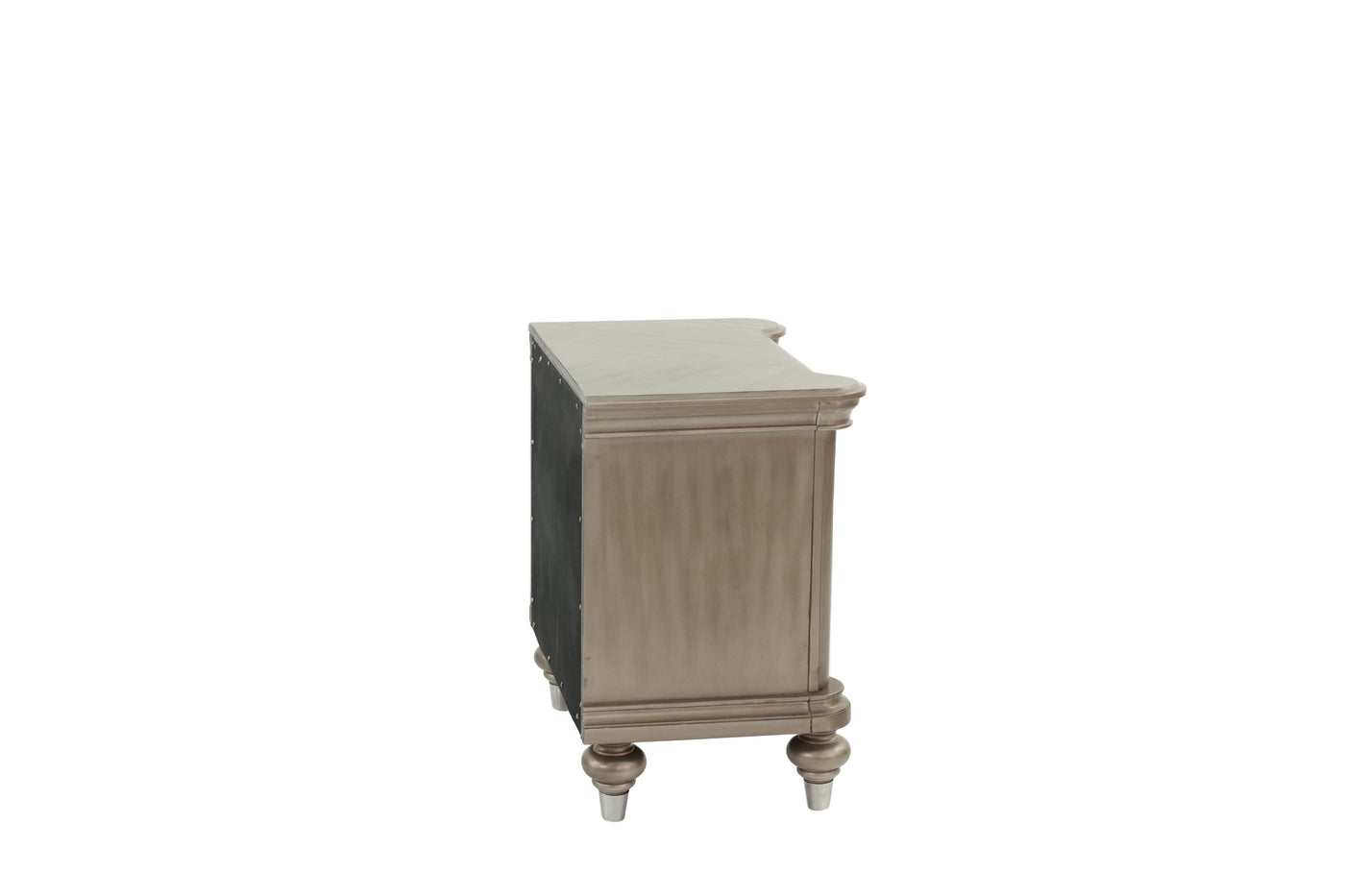 Ava Antique Silver / Champagne Finish Nightstand