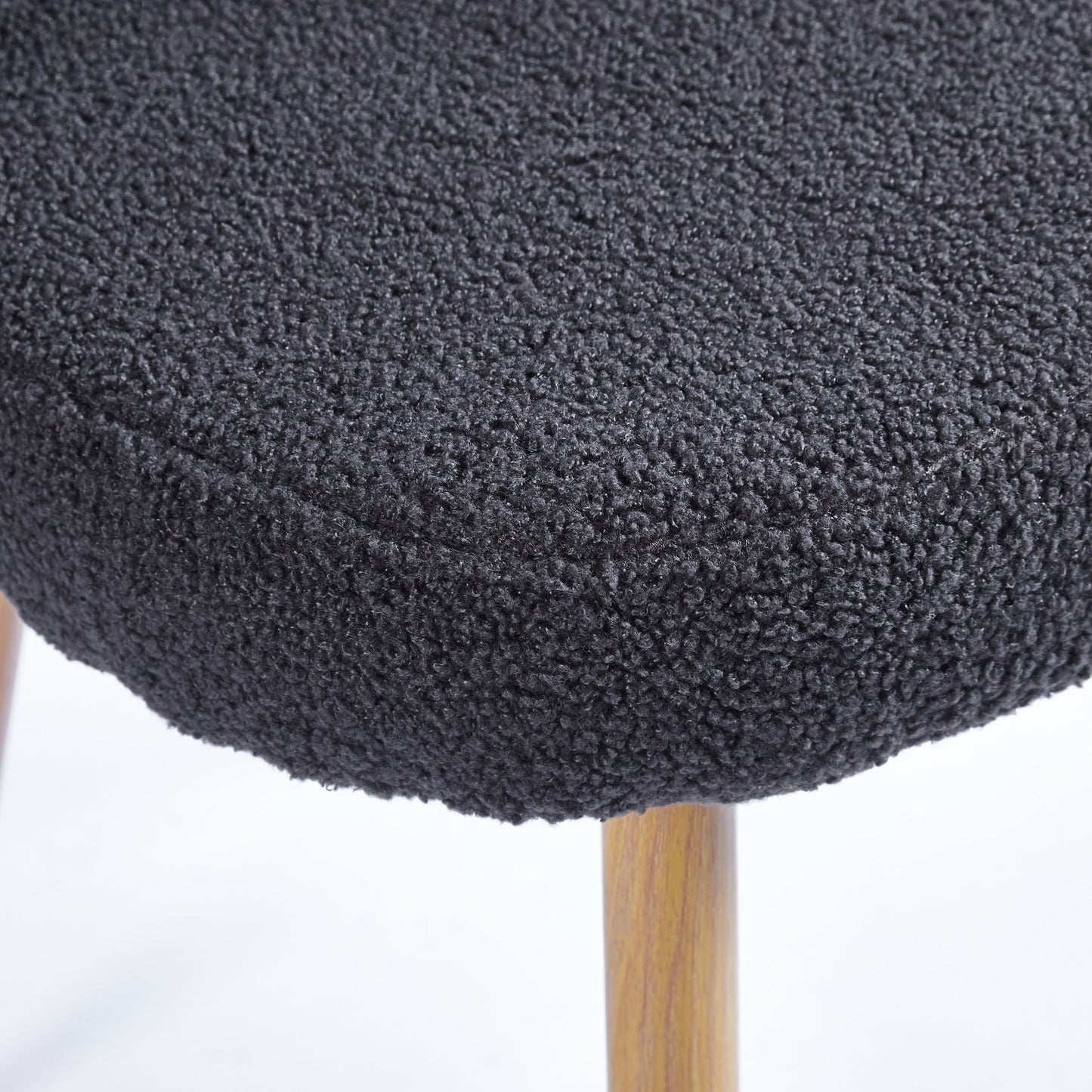 Nixie Morn Faux Fur Side Chairs (Set of 2), Black