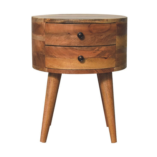 Cecilia Solid Wood Oak Finish Nightstand