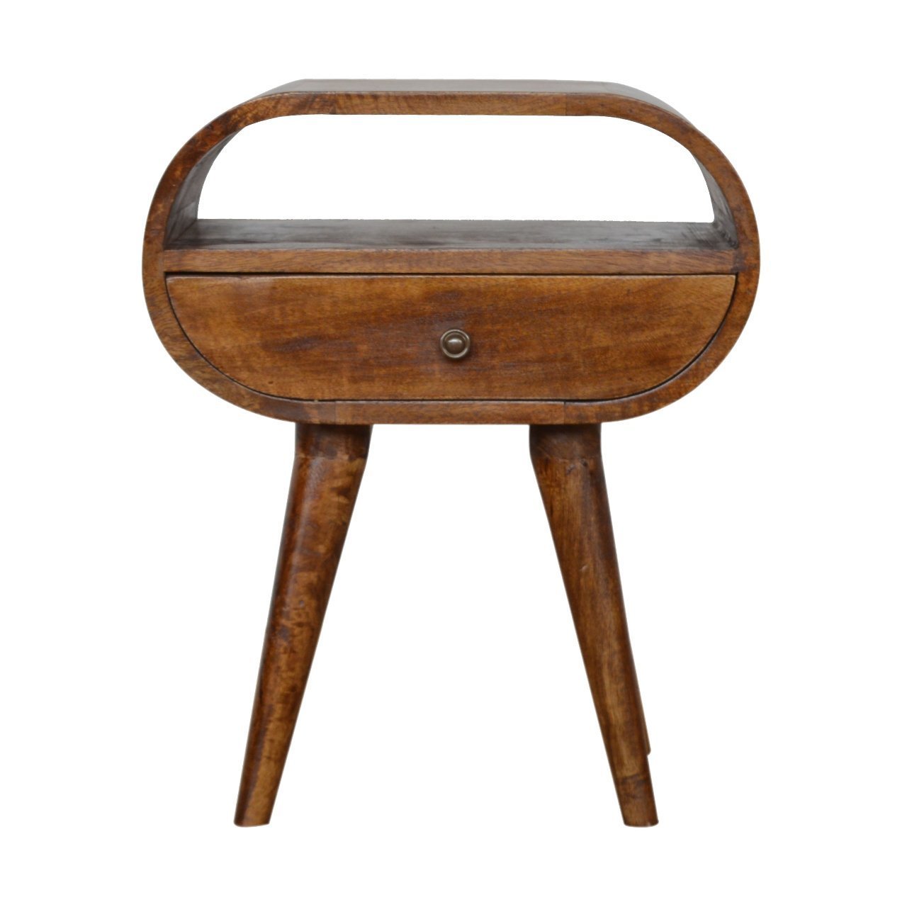 Lester Circular Nightstandstand in Chestnut
