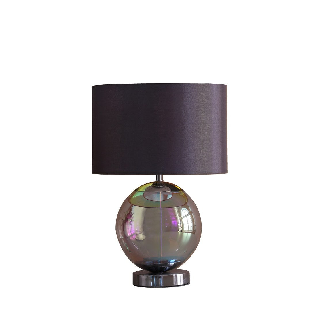 California Home - 18.75-Inch Artie Orb Iridescent Chrome Table Lamp
