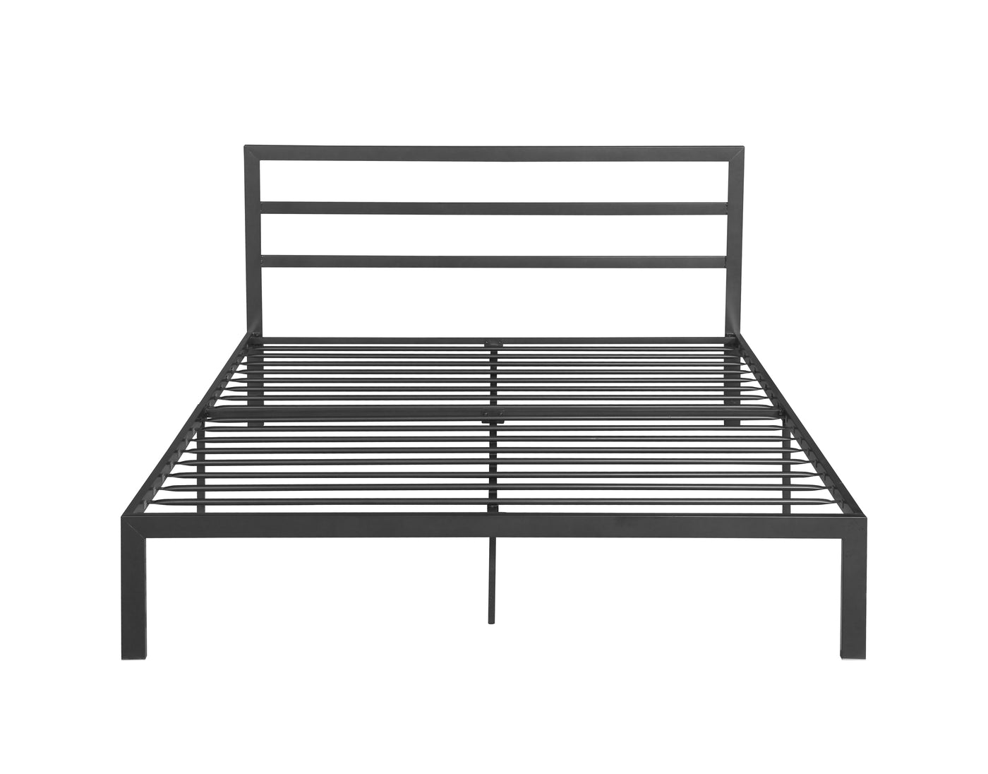 Eulalia Modern Minimalist Queen Platform Bed, Gray