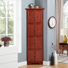 Carleton 72" 4-Tier Corner Cabinet, Cherry