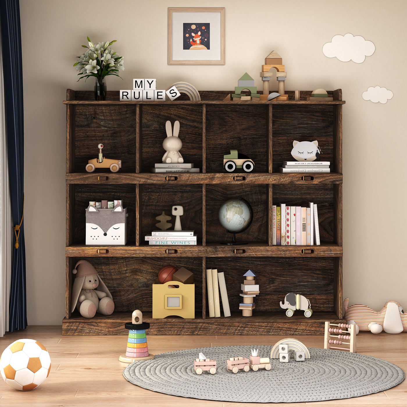 Anderson Wooden 10-shelf Bookcase