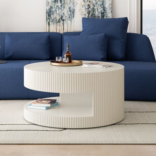 Sandy 31.5'' Round Coffee Table, White