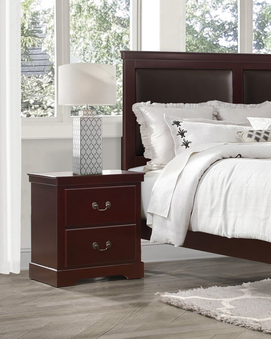 Marshall Traditional 2-Drawer Nightstand, Cherry