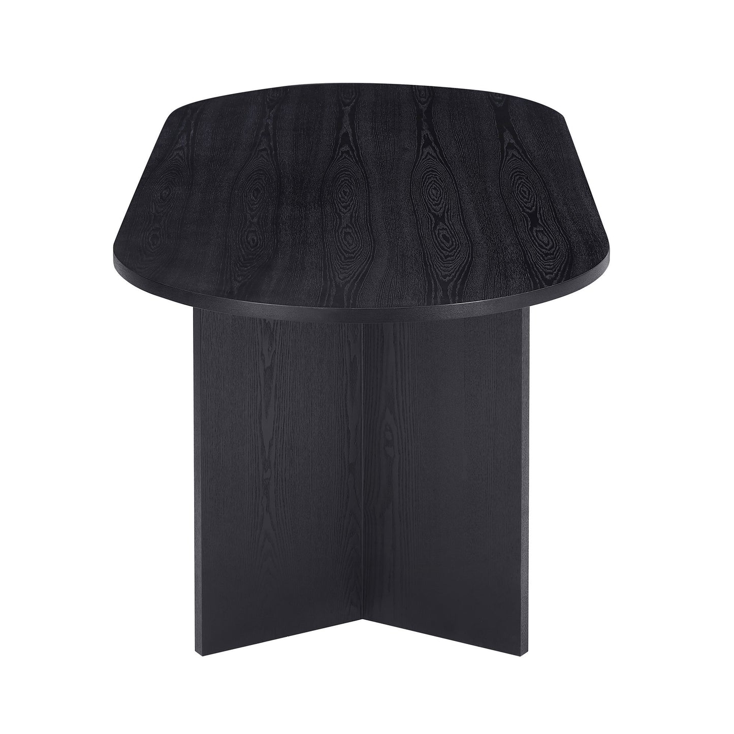 Hazel 78" Modern Dining Table, Black