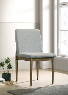Ruby Mid-Century Modern Side Chairs Set of 2 Brown & Gray