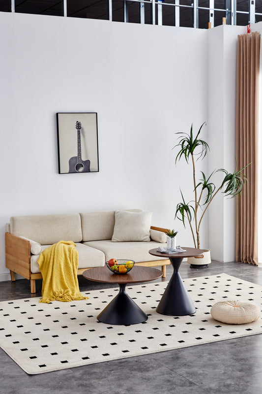 Lark 2-Piece Accent Table Set, Black & Brown