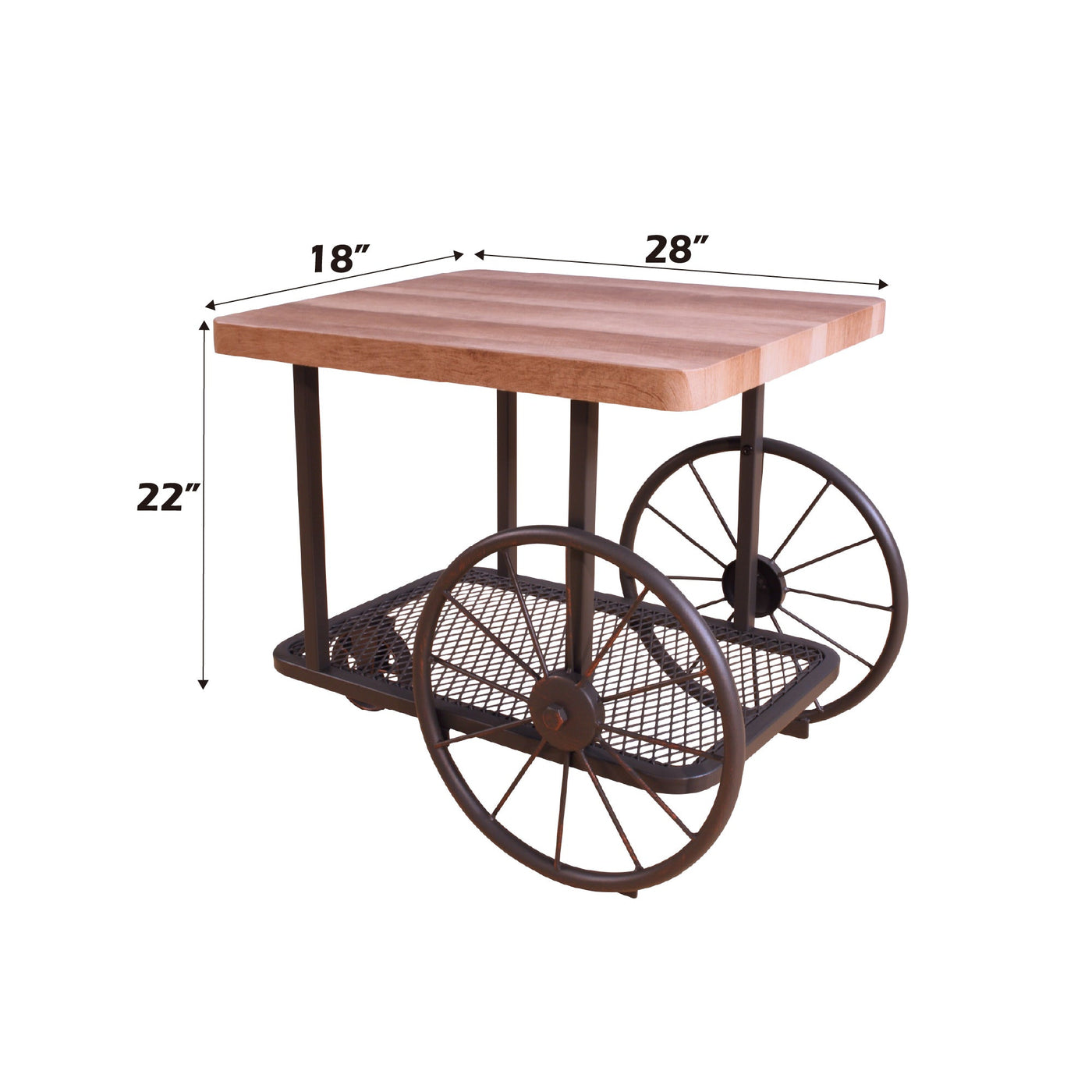 Francie Oak & Antique Gray Finish End Table