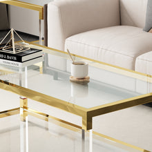 Mira Modern Minimalist Gold & Acrylic Coffee Table