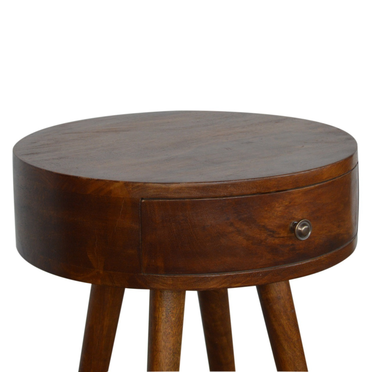 Faye Nordic Chestnut Circular Nightstand