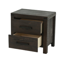 Bennett Rustic 2-Drawer Wooden Nightstand, Brown