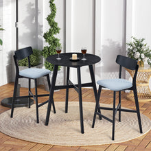 Gemma Mid-Century Modern Bar Stools (Set of 2) Black