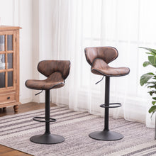 Masaccio Weathered Airlift Adjustable Bar Stools (Set of 2) Brown