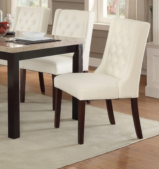 Tandy Modern Tufted Dining Side Chairs (Set of 2) White