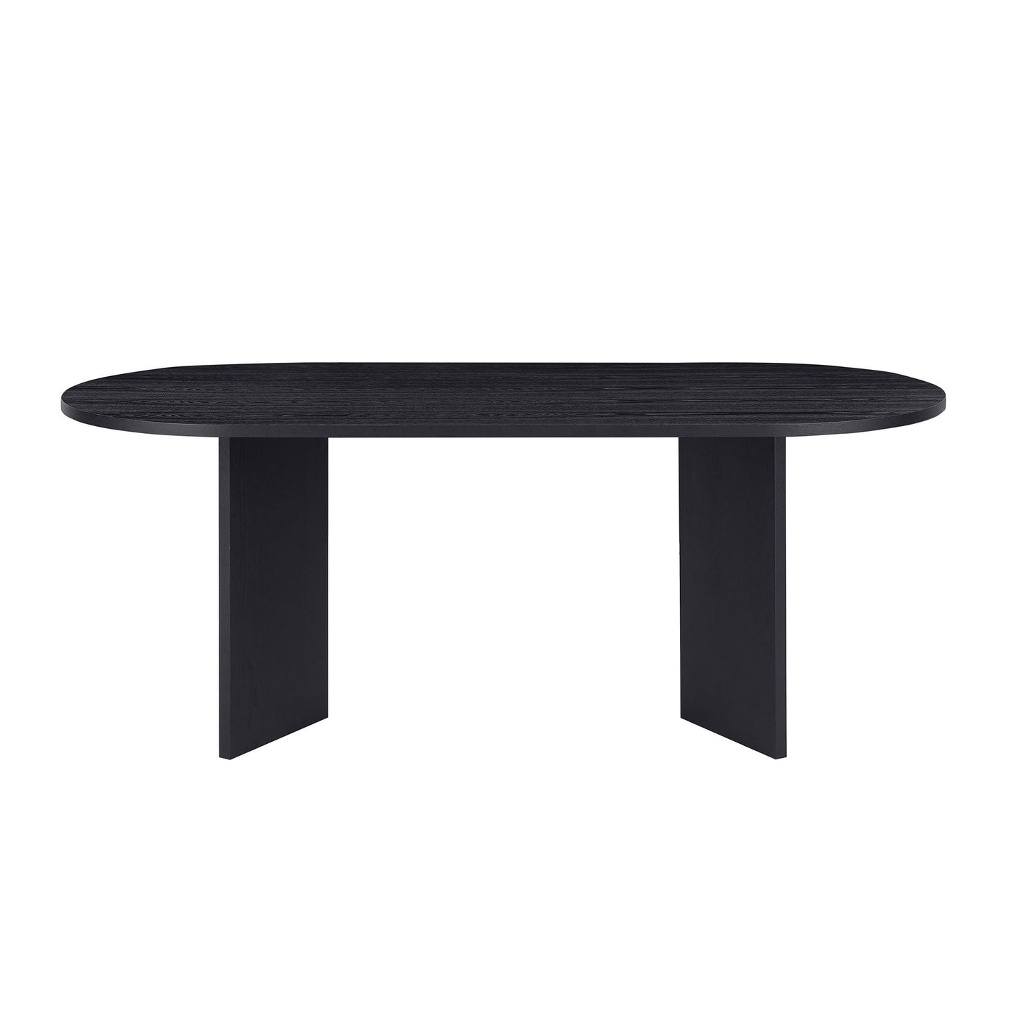 Hazel 78" Modern Dining Table, Black