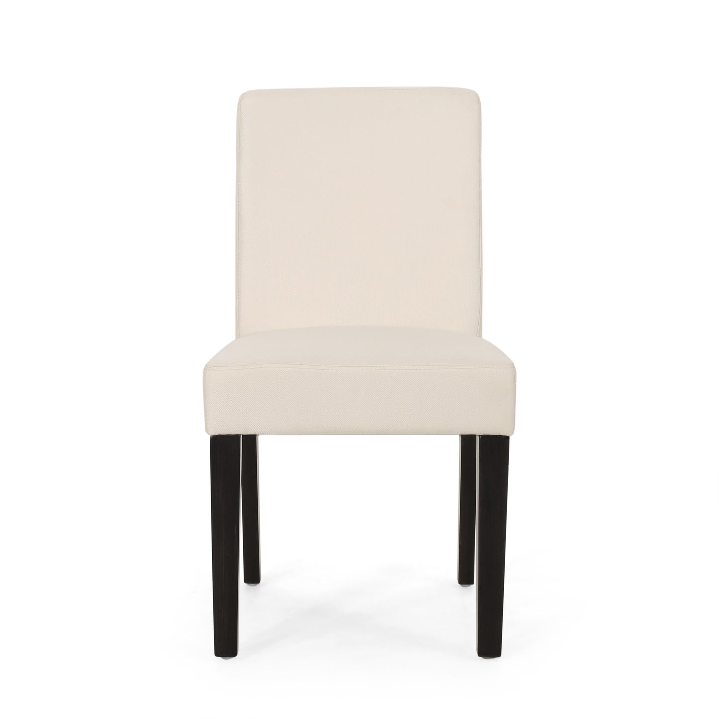 Bishop Transitional Upholstered Side Chairs (Set of 2) Beige