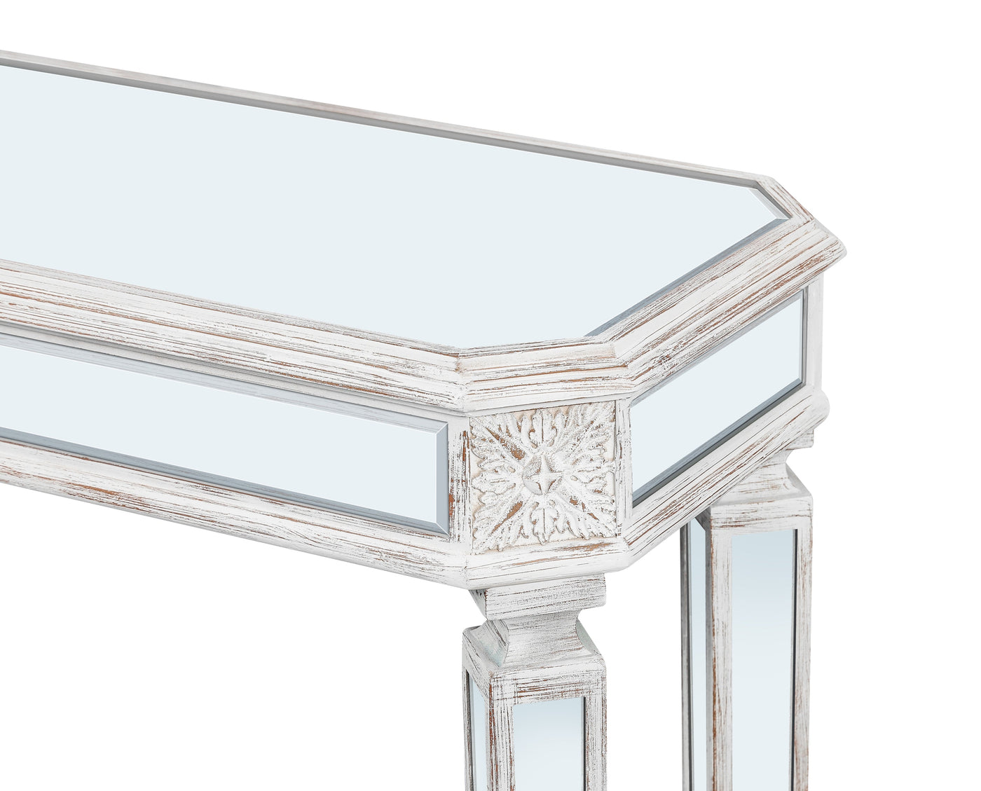 Avelina Contemporary Mirrored Console Table